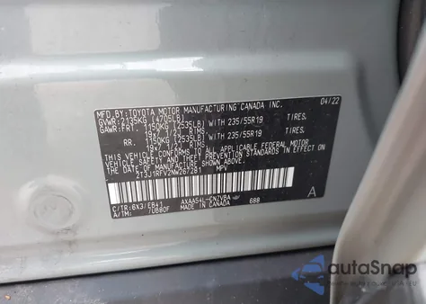 2022 Toyota Rav4 Adventure from USA, damaged, VIN 2T3J1RFV2NW267281